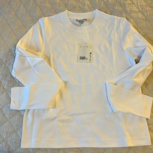 COS long sleeves white tee, size Small